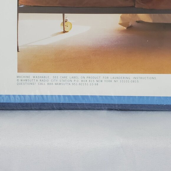 Wamsutta Queen Flat Sheet Denim Blue 250 Thread Count 50% Cotton 50% Polyester - Picture 5 of 11